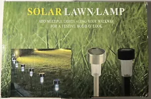 Solar Power Landscape Lights LED Outdoor Garden Yard Pathway 10Pk Silver - Picture 1 of 7