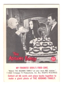 1964 VINTAGE ORIGINAL SCANLENS/DONRUSS THE ADDAMS FAMILY TRADING CARD #51 EX - Picture 1 of 2
