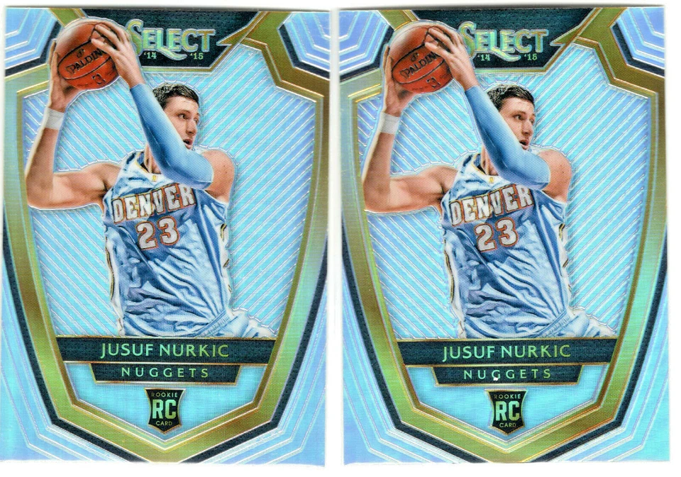 (2) 2014-15 Panini Select Jusuf Nurkic Silver Prizm Rookie RC #186 LOT of 2 - Image 1 of 1