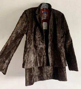 AUSTIN REED BROWN TWO PIECE LONG SLEEVES JACKET SKIRT SUIT SET CO-ORDS SIZE:12 - Picture 1 of 24