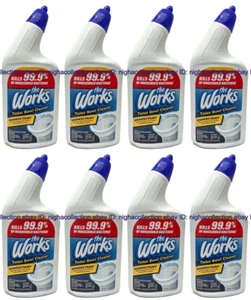 Lote 8 x Limpiador de Inodoro The Works, Elimina Manchas, 24 Fl. Oz. botellas - Imagen 1 de 9