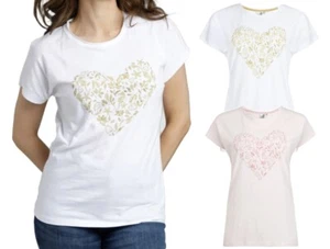 Ex Weird Fish Women's Liliana T-shirt Organic Cotton Top Graphic Tee Size 8 - 22 - Picture 1 of 15
