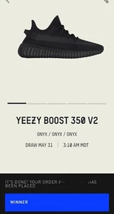 Yeezy Boost 350 V2 Onyx Black Size 10 - Adidas Brand New CONFIRMED ORDER Free Sh - Picture 1 of 6