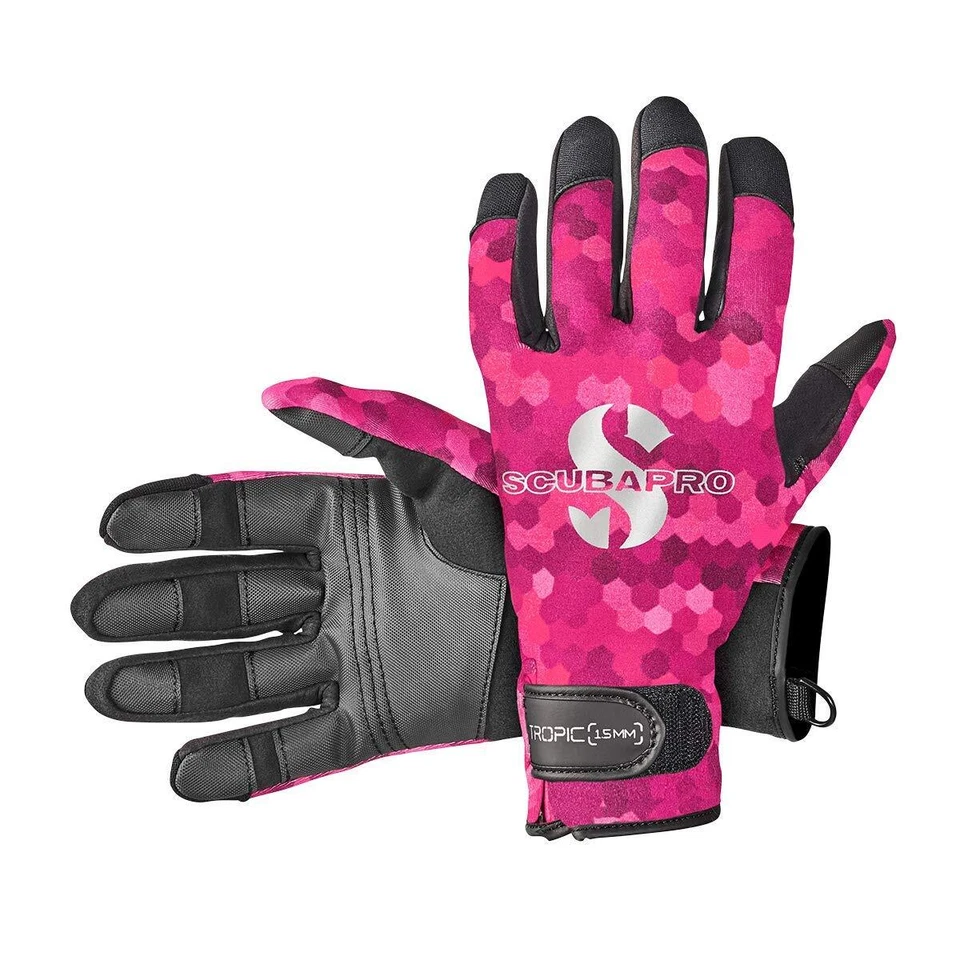 ScubaPro Tropic 1.5mm Flamingo Pink Dive Gloves Size M (58.034.300)