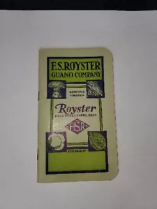 F. S. ROYSTER GUANO COMPAÑÍA MEMO ANUNCIO PEQUEÑO FOLLETO 1934 - Imagen 1 de 4