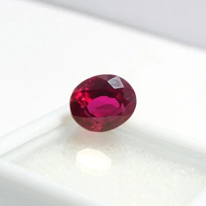 Beautiful CERTIFIED 4.10 Ct Oval Cut Red Ruby Natural Loose Gemstone Ring Size - Picture 1 of 13