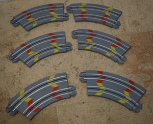 6 x Micro Scalextric 2020 New Style Curves Corners Race Track Extensions - Picture 1 of 4