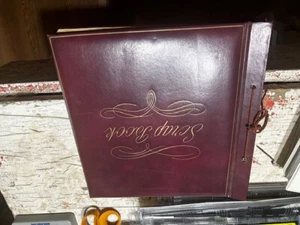 VINTAGE VICTORIAN SCRAPBOOK POSTCARDS PHOTO ALBUM 12X13" - Picture 1 of 4