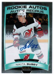 19/20 2019 O-PEE-CHEE PLATINUM UPDATE NIKITA GUSEV R-NG ROOKIE AUTO NJ DEVILS - Picture 1 of 1