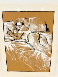 Carlo Caselli Original Ink Drawing 1997 Nudo Sdraiato Italian Nude Art - Picture 1 of 7