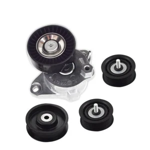 Belt Tensioner W/ Pulley + Idler Pulley for Mercedes C300 C350 E350 ML350 4pcs - Picture 1 of 7