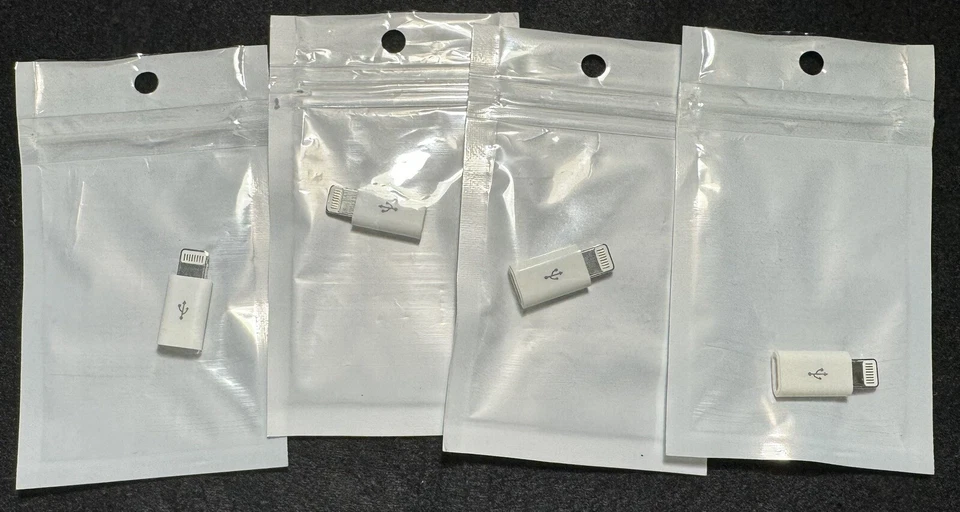 Micro USB to 8Pin Data Cable Adapter android to iPhone Converter LOT For iPhone - Image 1 of 1