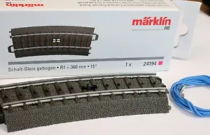 Marklin C Spur 24194, gebogene R1 15° Rennstreckenabschnitt, superschneller Versand! - Bild 1 von 6