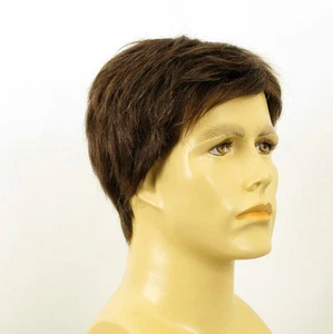 Perruque homme 100% cheveux naturel châtain ref PIERRE 6spw - Imagen 1 de 7