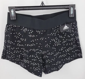 Adidas Shorts Womens XS Black White Logo Win Shorts Activewear Multi Sport NWT - Picture 1 of 11