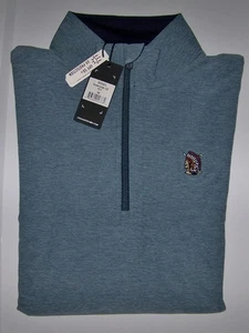 NEU STRAIGHT DOWN Zip Pullover Sweater Shirt SHINNECOCK HILLS GOLFSCHLÄGER M BLAU - Bild 1 von 9