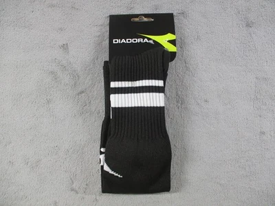 Calcetines Diadora Escuadrón de Fútbol Hechos en Italia Fútbol Grandes Negro Blanco Nuevos con Etiquetas Foto 1 de 4