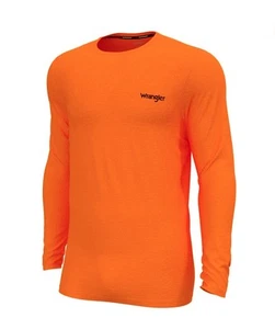 WRANGLER Workwear Men’s M Thermal Top Midweight Performance Waffle Knit Orange - Picture 1 of 4
