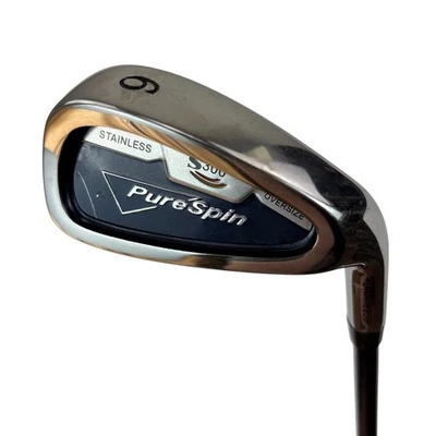 PureSpin S300 6 ferro tamanho grande aço inoxidável destro 37,5" grafite flexível regular - Imagem 1 de 4