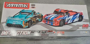 ARRMA INFRACTION 4X4 MEGA Brushed 1/8th Resto-Mod Truck Red/Blue - Picture 1 of 4