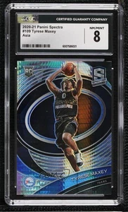 2020-21 Panini Spectra Asia Prizm Tyrese Maxey #109 CGC 8 Rookie RC - Picture 1 of 3