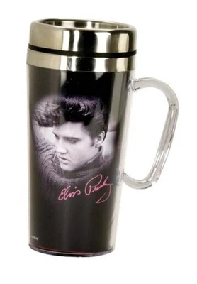 Spoontiques - Insulated Travel Mug -  Coffee Cup - Coffee Lovers Elvis Presley - Image 1 of 3