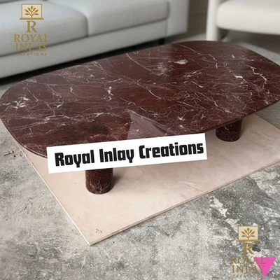 Serene Rosso Lavanto Dining Table, Kitchen & Bar Counter Top, Oval Dining Table - Image 1 of 4