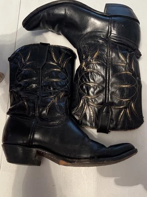 Botas PeeWee VLV Acme Western Cowboy con incrustaciones doradas de los años 50 y 40 para mujer talla 7,5 EE. UU. Foto 1 de 4