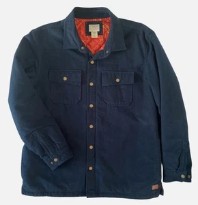 L.L. Bean Traditional Fit Flanell Jacke Gr. L Steppfutter Navy Field Chore - Bild 1 von 7