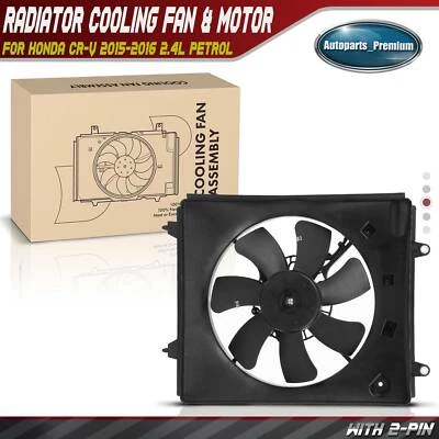 Ventilador de refrigeración del radiador del motor derecho con conjunto de cubierta para Honda CR-V 2015-2016 2,4 L Foto 1 de 4