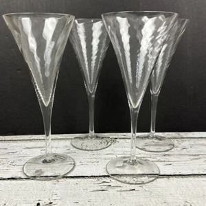 Crystal Champagne Flutes (Set of 4) - Handmade - Romanian - Vintage - Picture 1 of 7