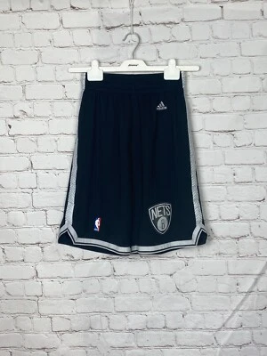 Shorts Brooklyn Nets basketball Jersey Adidas NBA Black Gray Sport Vintage 2013 - Image 1 of 4