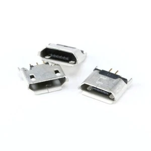 5X Micro USB Female Socket Connector Jack, 5-Pin DIP 180 Degree Adapter. - Afbeelding 1 van 4