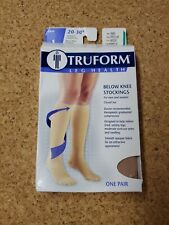 Truform 20-30 mmHg Compression Stockings Medium Below Knee Beige #8865-M Closed