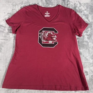T-shirt fanatici donna XL rosso marrone South Carolina Gamecocks manica corta - Foto 1 di 9
