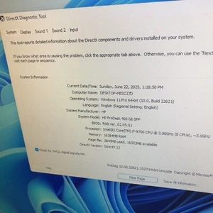 HP ProDesk 400 G6 SFF i7-9700 16GB 256GB SSD Windows 11 Desktop Computer - Bild 1 von 9