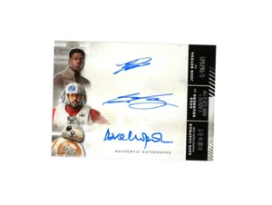 TOPPS STAR WARS TRIPLE SSP FINN SNAP WEXLEY BB-8 AUTO /5! Dave Chapman Boyega! - Picture 1 of 2
