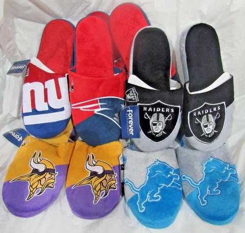 NFL Colorblock Slippers by Forever Collectibles -Select- Size AND Team Below Cover