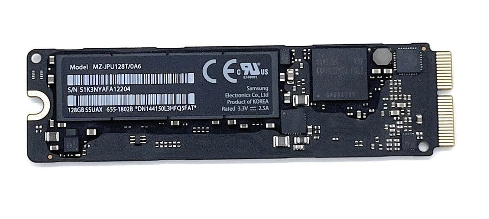 Apple SSD 128 GB Festplatte SSUAX MZ-JPU128T/0A6 von Samsung iMac MacBook - Bild 1 von 1