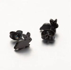 Bunny Cute Charm Tiny Rabbit Animal Women Stud Earrings Jewelry Gift - Picture 1 of 13