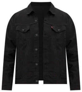 Levis Jacket Denim Trucker Jacket Men Color Black  - Picture 1 of 1