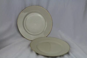 2 Rosenthal Continental Aida Cream 3652 Salad Plates Gold Trim Germany 7 5/8" - Picture 1 of 4