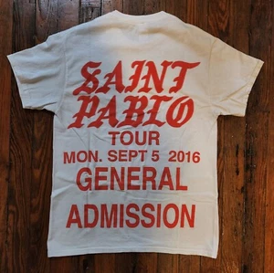 Kanye West Sept 5 2016 Saint Pablo Tour MSG NYC 1st Night White T Shirt Medium - Picture 1 of 4