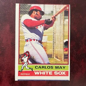 1976 Topps Set CARLOS MAY MISCUT CARD #110 CHICAGO WHITE SOX - EX - Picture 1 of 2