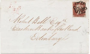 1841 Penny Red on Wrapper Spec BS10tx Plate 21 (RG) "Montrose" MX Fine Used 4m - Bild 1 von 4
