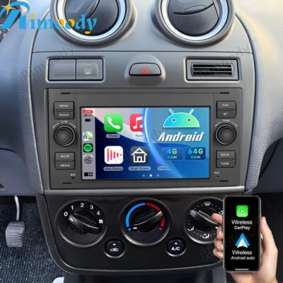 4G+64GB Android Autoradio Carplay GPS Navi WIFI Für Ford Fiesta MK5 VI 2006-2008 - Bild 1 von 4