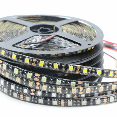 LED Strip Light 5050 Black PCB DC 12V Flexible 60LED/m 1m 5m RGB Background lamp - Image 1 of 4