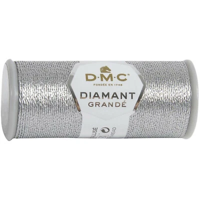 DMC - 21.8 Yard Spool of Dark Silver Diamant Grande Metallic Thread #G415 - Image 1 of 2