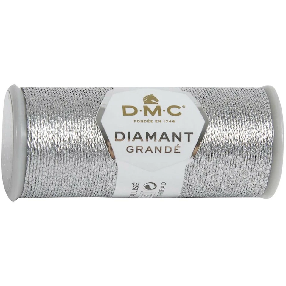 DMC Diamant Grande Metallic Thread 21.8yd Dark Silver 077540988143