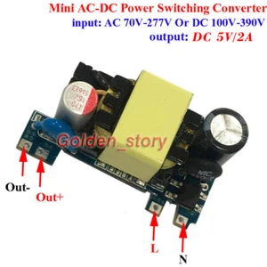 Mini AC-DC Converter AC110V 220V 230V To 5V 2A Power Switching Transformer Board - Picture 1 of 9